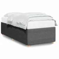 Bedframe zonder matras 90x200 cm stof donkergrijs - thumbnail