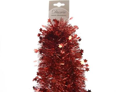 Sterguirlande glans kerstrood