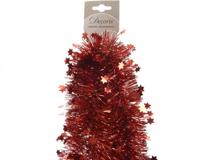 Lametta Slinger guirlande ster glans 100mmx2.7m kerstrood KSD - Ksd - thumbnail