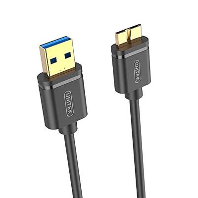 UNITEK USB-A naar Micro USB-B kabel 2m - Verbindt Computers met Externe Schijven USB-hubs Webcams Tablets Telefoons - USB 3.1 Gen 1 SuperSpeed ​​5Gps - 100% Koperen Geleiders