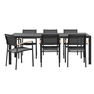 Le Sud tuinset stapelstoel Loire Savoie - grijs - 7-delig