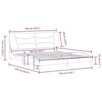 Bedframe zonder matras "Hvar" stof blauw 180x200 cm - thumbnail