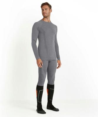 Falke LS Wool-Tech Shirt Heren Grau L Falke LS Wool-Tech Shirt Heren Grau L