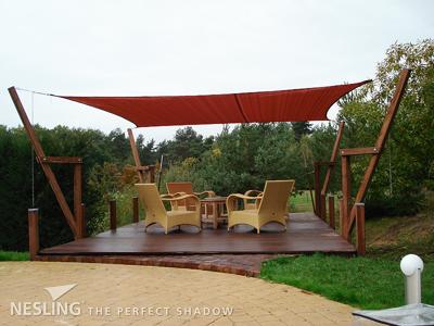 Nesling Coolfit schaduwdoek vierkant zand 5 x 5 x 5 meter