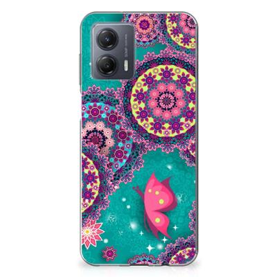 Motorola Moto G53 | Hoesje maken | Cirkels en Vlinders