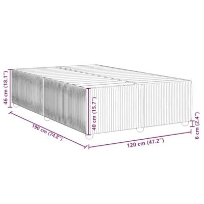 Bedframe zonder matras 120x190 cm stof crèmekleurig