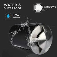 V-TAC VT-7678-3 8566 Inbouwadapter Zwart, Zilver - thumbnail
