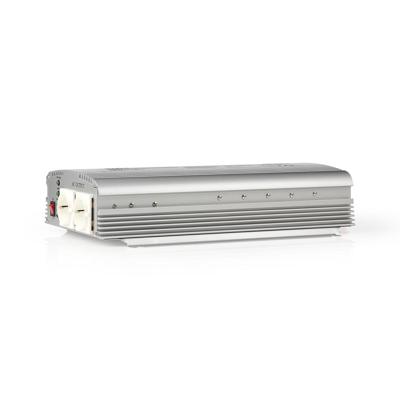 Stroomomvormer Gemodificeerde Sinusgolf | 12 V DC - 230 V AC | 1000 W | 2x Schuko-Uitgang | Oplaadfunctie - thumbnail