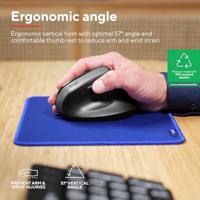 Trust Bayo+ Ergonomische muis Bluetooth Optisch Zwart 6 Toetsen 800 dpi, 1200 dpi, 1600 dpi, 2400 dpi Ergonomisch, Geluidsarme toetsen, Geïntegreerd - thumbnail