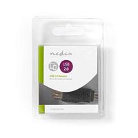 Nedis USB Micro-B Adapter | USB 2.0 | USB Micro-B Male | USB-A Female | 480 Mbps | Vernikkeld | PVC | Zwart | Blister - CCGB60901BK - thumbnail