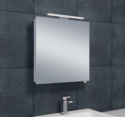 Spiegelkast Bright | 60x60 cm | 1 Deur | Directe LED verlichting | Aluminium Spiegelkast Bright | 60x60 cm | 1 Deur | Directe LED verlichting | Aluminium