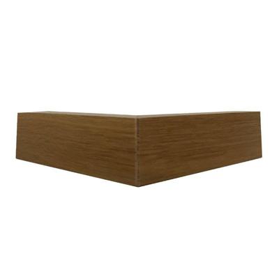 Meubelpoot hoek 16 bij 16 cm en hoogte 4 cm van massief hout