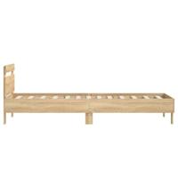 Bedframe met hoofdbord zonder matras sonoma eiken 90x200 cm - thumbnail
