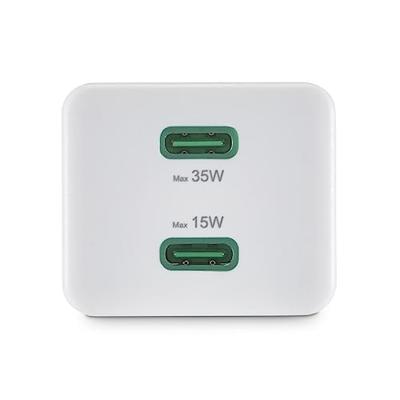 Hama Snellader 2x USB-C PD/Qualcomm® Mini-oplader 35 W Wit - thumbnail