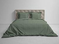 Heckett Lane Dekbedovertrek Katoen Satijn Diamant - mineral green 240x200/220cm - thumbnail