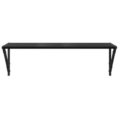 Wandplanken 2 pcs Zwart Eiken 80 x 25 x 25,5 cm Bewerkt hout