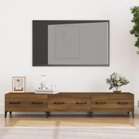 Tv-meubel 150x34,5x30 cm bewerkt hout bruineikenkleurig - thumbnail