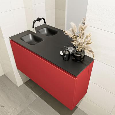 MONDIAZ OLAN 100cm toiletmeubel fire. LEX wastafel urban links geen kraangat