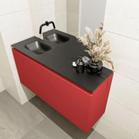 MONDIAZ OLAN 100cm toiletmeubel fire. LEX wastafel urban links geen kraangat - thumbnail