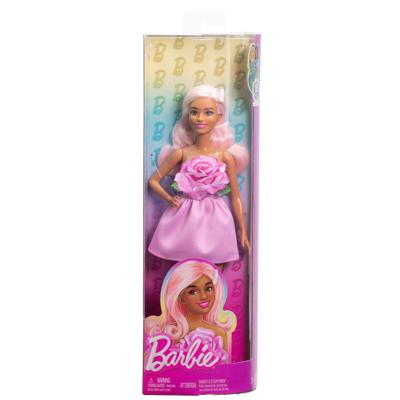 Barbie Fashionista pop in jurk met roos