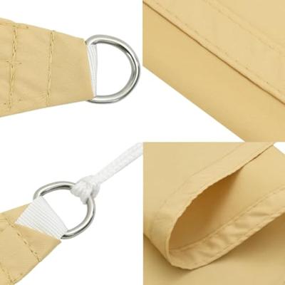 VidaXL Zonnezeil 4x2,5 m 100% polyester oxford zandkleurig