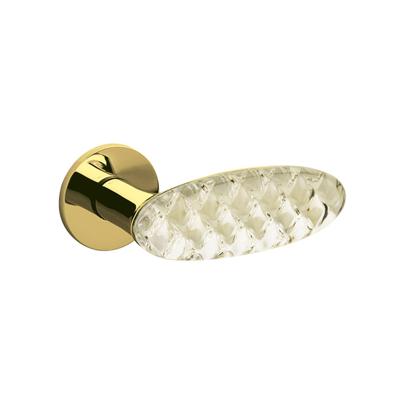 Olivari Deurklink Crystal Diamond op rozet messing titaan PVD