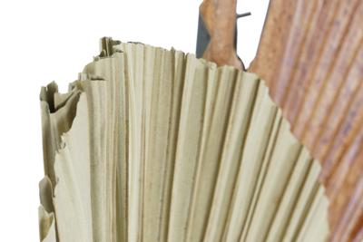 Wanddecoratie DKD Home Decor Metaal Multicolour Modern Blad van een plant (49 x 12,7 x 103 cm)