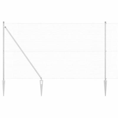 VidaXL Afrasteringspaal zilver 10 x 1,5 m (16 x 16 mm gaas) staal VidaXL Afrasteringspaal zilver 10 x 1,5 m (16 x 16 mm gaas) staal
