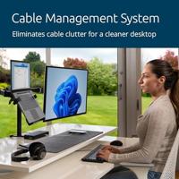 Kensington K55409WW Monitor-tafelbeugel 2-voudig 81,3 cm (32) Zwart Draaibaar, Kantelbaar - thumbnail