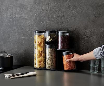 Joseph Joseph Podium Voorraadbox 1.9 l, 1.3 l, 0.9 l, 0.9 l, 0.5 l Set van 5 stuks Glas, RVS Met deksel Transparant, Zilver 95035 - thumbnail