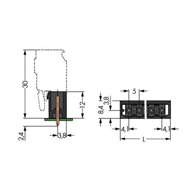 WAGO 231-139/001-000/105-604 Male behuizing (board) 231 Totaal aantal polen: 9 Rastermaat: 5 mm Inhoud: 100 stuk(s)