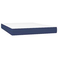 Boxspring met matras stof blauw 140x200 cm - thumbnail