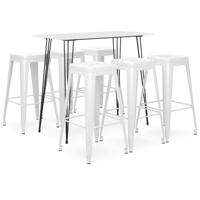7-delige Barset wit - thumbnail