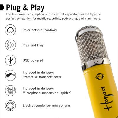 Monkey Banana Hapa USB condensator microfoon (banana) - thumbnail
