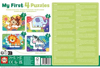 Mijn eerste 4 puzzel 5/8p dieren savanne EDUCA meerkleurig