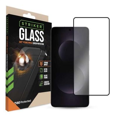 Striker D3O Xtreme Impact Glass Screen Protector - Black Frame - Samsung Galaxy S25 Edge 5G