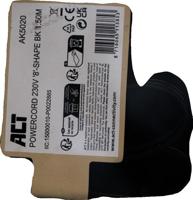 ACT AK5020 230V Stroomkabel Euro/C7 Female Zwart - 1,5 meter - thumbnail