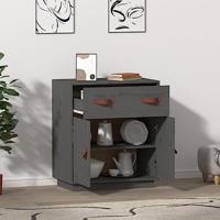 Dressoir 65,5x40x75 cm massief grenenhout grijs - thumbnail