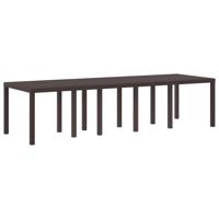 Tuin Eetset met kussen 11 pcs Bruin en Antraciet Groot Rattan - thumbnail