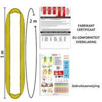 Slinger/hardloper Ponsa 030,091,001,108 Cargopack 3000 Kg Geel Plat 100 cm - thumbnail