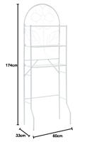 Badkamerrek 60x33x174 cm wit - thumbnail