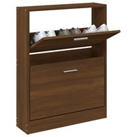 VidaXL Schoenenkast 59x17x81 cm bewerkt hout bruin eikenkleur - thumbnail