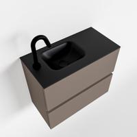 MONDIAZ ADA 60cm toiletmeubel smoke. LEX wastafel urban links 1 kraangat - thumbnail