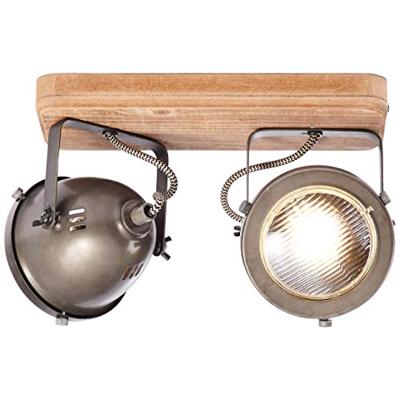Brilliant Landelijke opbouwspotCarmen Wood 2-lichts - 72029/84