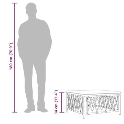 Tuinvoetenbank met kussens geweven stof wit