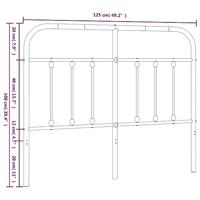 Hoofdbord metaal wit 120 cm - thumbnail