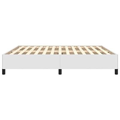 Bedframe kunstleer wit 160x200 cm