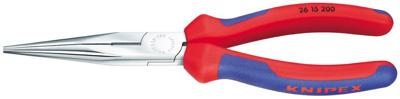 Knipex Platspitse Tang met Zijsnijder (Telefoontang) | 200 mm Lengte | Meer-Componentengrepen | Verchroomd - 26 15 200 SB Knipex Platspitse Tang met Zijsnijder (Telefoontang) | 200 mm Lengte | Meer-Componentengrepen | Verchroomd - 26 15 200 SB