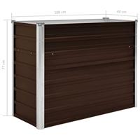 Plantenbak verhoogd 100x40x77 cm gegalvaniseerd staal bruin - thumbnail