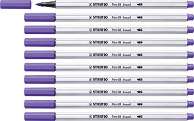 Brushstift stabilo pen 68/55 paars | 10 stuks